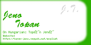 jeno topan business card